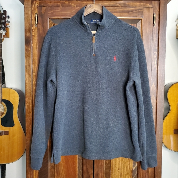 Polo Ralph Lauren Other - Polo Ralph Lauren Gray Zip Up Pullover Size L